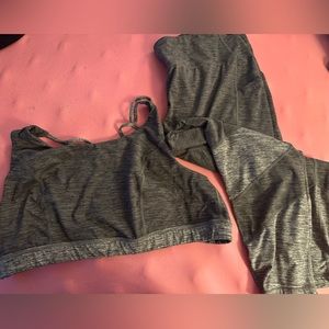 Torrid Active sports bra and pants set size 4 gray